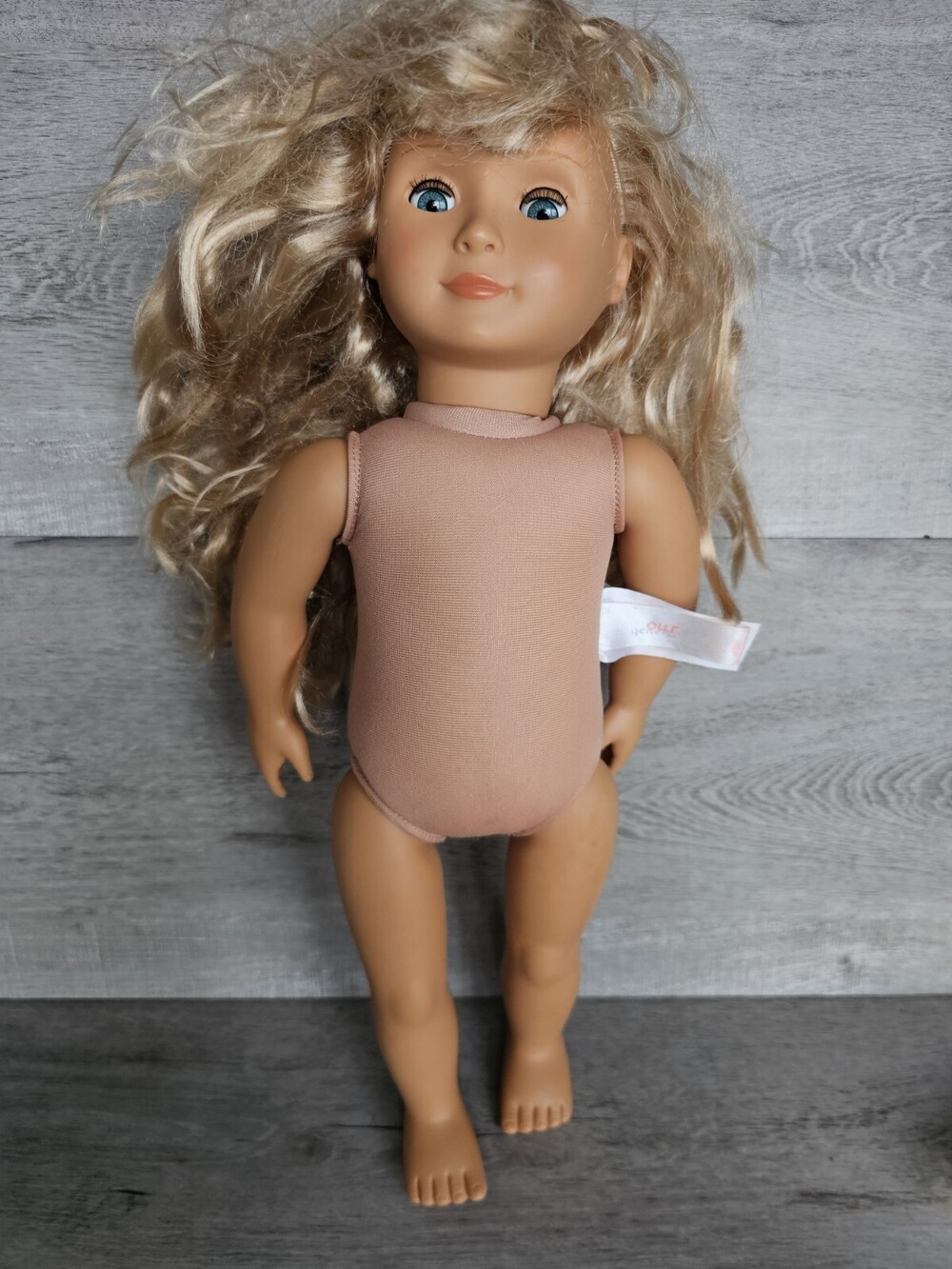 18” OUR GENERATION Doll Blonde Wavy Hair Blue Sleepy Eyes Nude